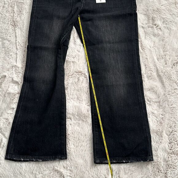Good American Good Legs Cropped Mini Bootcut Jeans Size 12/31 - Picture 8 of 12